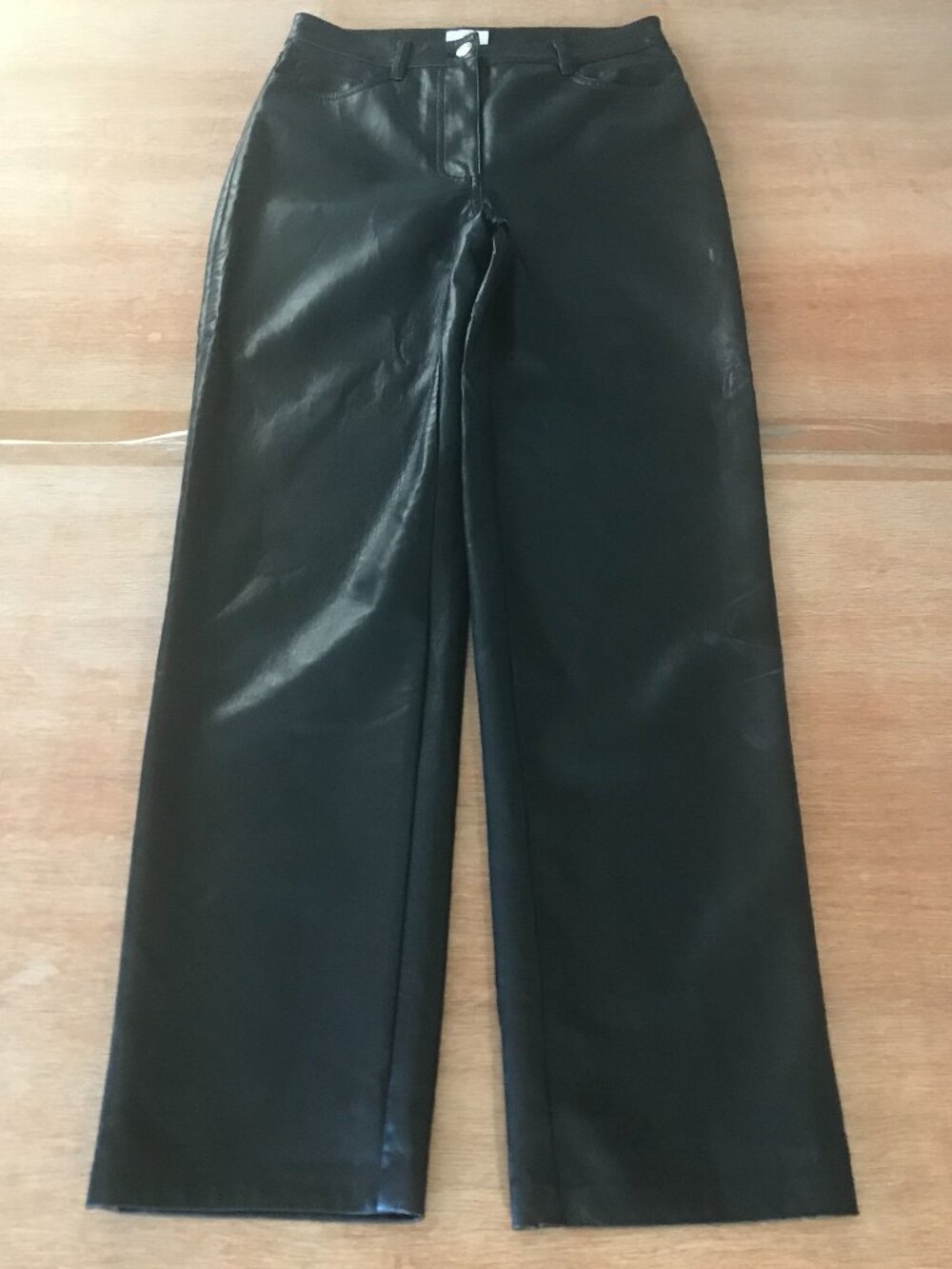 Wilfred The Melina Faux Leather Pants Women 4 Black High Rise Sculpting Slimming